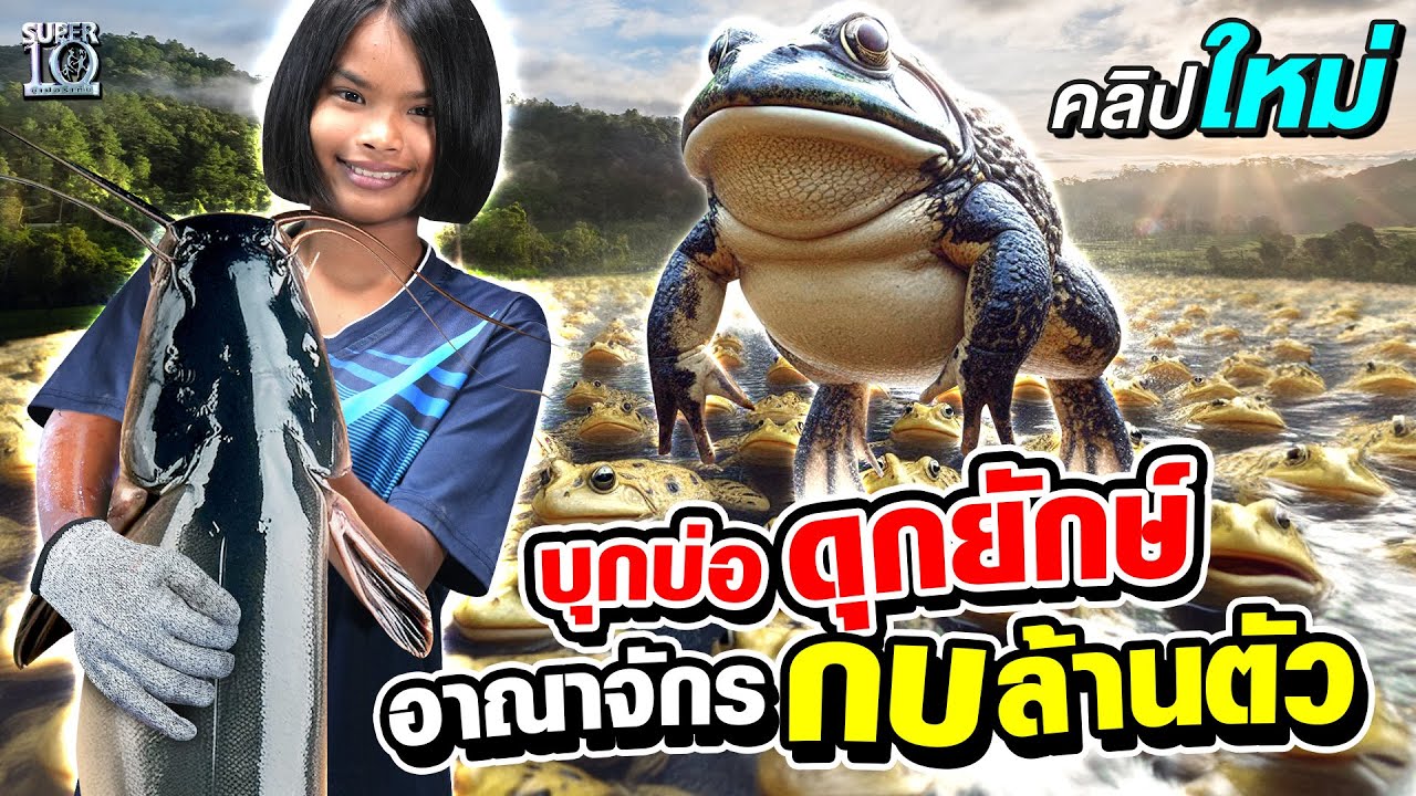 บุกบ่อ ดุกยักษ์ อาณาจักร  กบล้านตัว ของ #น้องหนูนาถ l SUPER10