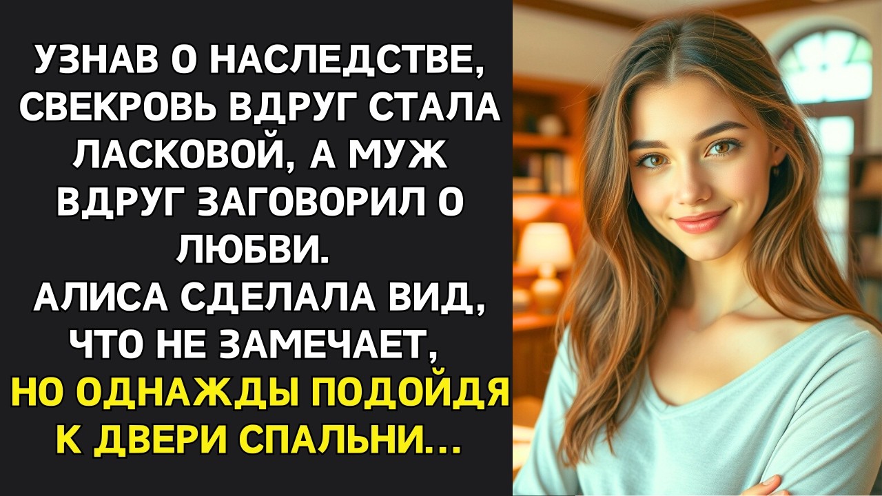 Узнав о наследстве свекровь УЛЫБАЛАСЬ а муж говорил о ЛЮБВИ, но однажды Алиса ПОДСЛУШАЛА ИХ РАЗГОВОР
