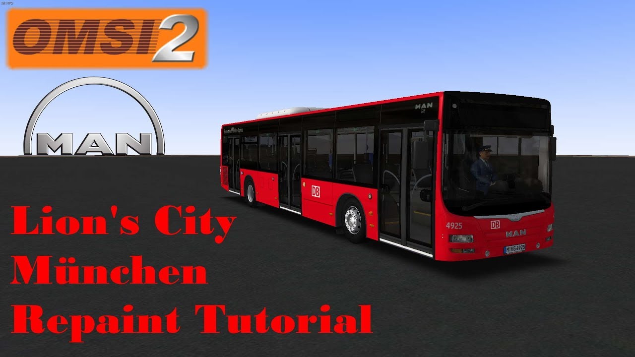 #25 OMSI 2 MAN Lion's City München Repaint Tutorial (DB - rot)