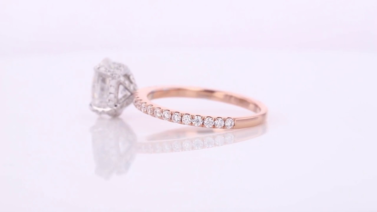 2Ct Elongated 2 tone ring