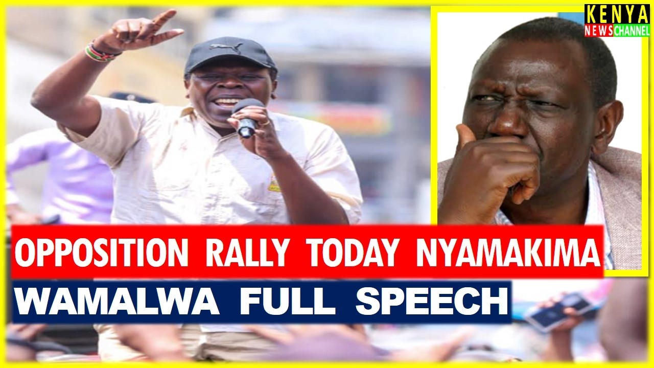 NO MERCY as Wamalwa DESTROYS Ruto today with Gachagua & Kalonzo United Opposition Rally in Nyamakima