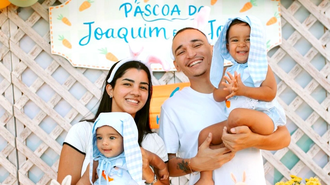 6 MESES DOM QUIM QUIM COM A PÁSCOA DO JOAQUIM E JORGE 🥕🐰🐇🍫