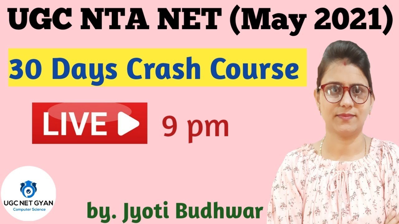 UGC NTA NET (Paper 2) Computer Science I 30 Days Crash Course l UGC NET GYAN Computer Science