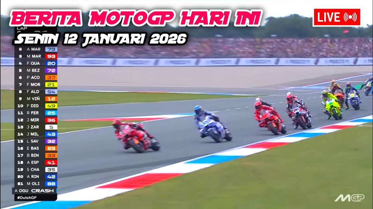 HIGHLIGHT BERITA MOTOGP HARI INI SENIN 12 JANUARI 2026, LIVE MOTOGP HARI INI