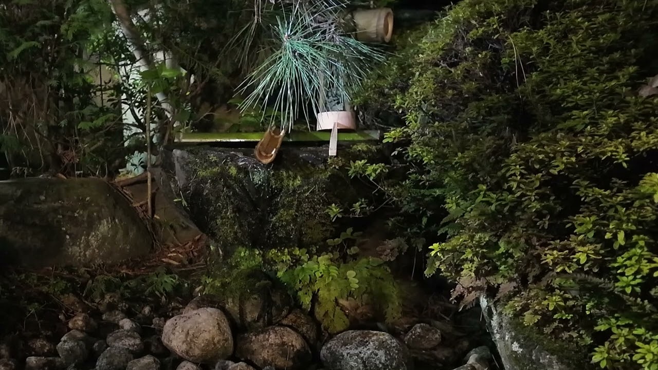 ★川越シリーズ・東京・正義の三鷹・みたかの井口院地蔵堂の夜の水琴窟ロングバージョンです