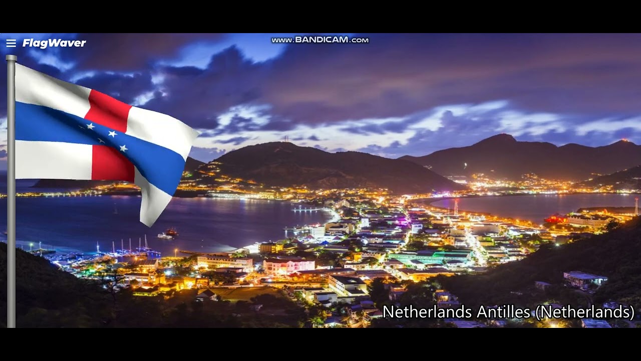 Netherlands Antilles Flag and Territorial Anthem (1954 - 2010)