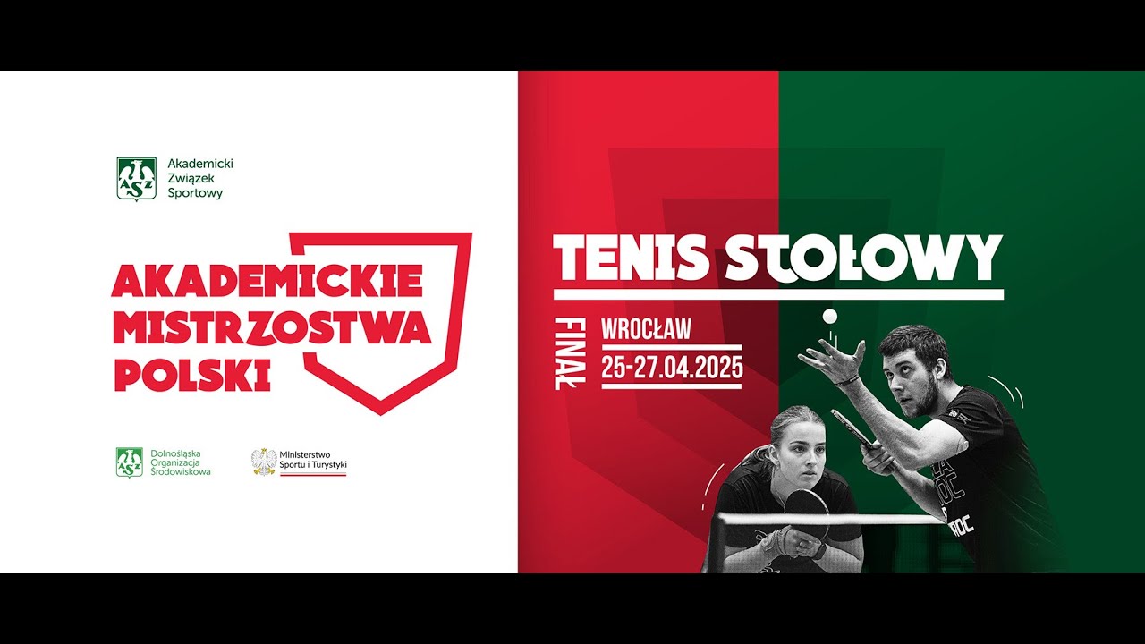 Akademickie Mistrzostwa Polski w tenisie stołowym- Wrocław 2025 [faza pucharowa stół nr 2]
