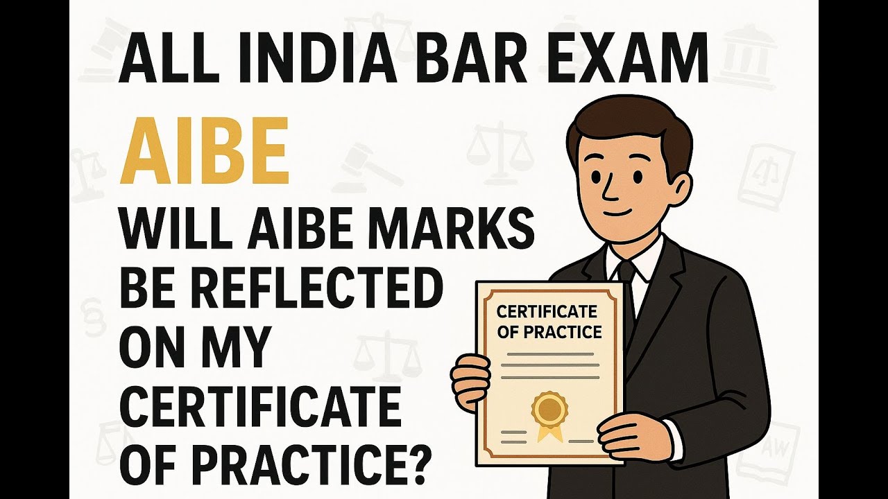 AIBE: marks be reflected on my Certificate of Practice?#aibe20examdate #aibe19cop