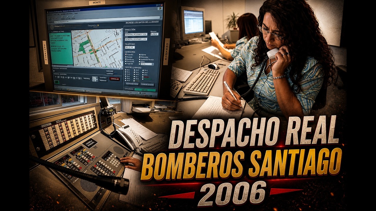 🚨 Despacho Real de Central de Alarmas de Bomberos, Santiago, Chile 2006 🚒