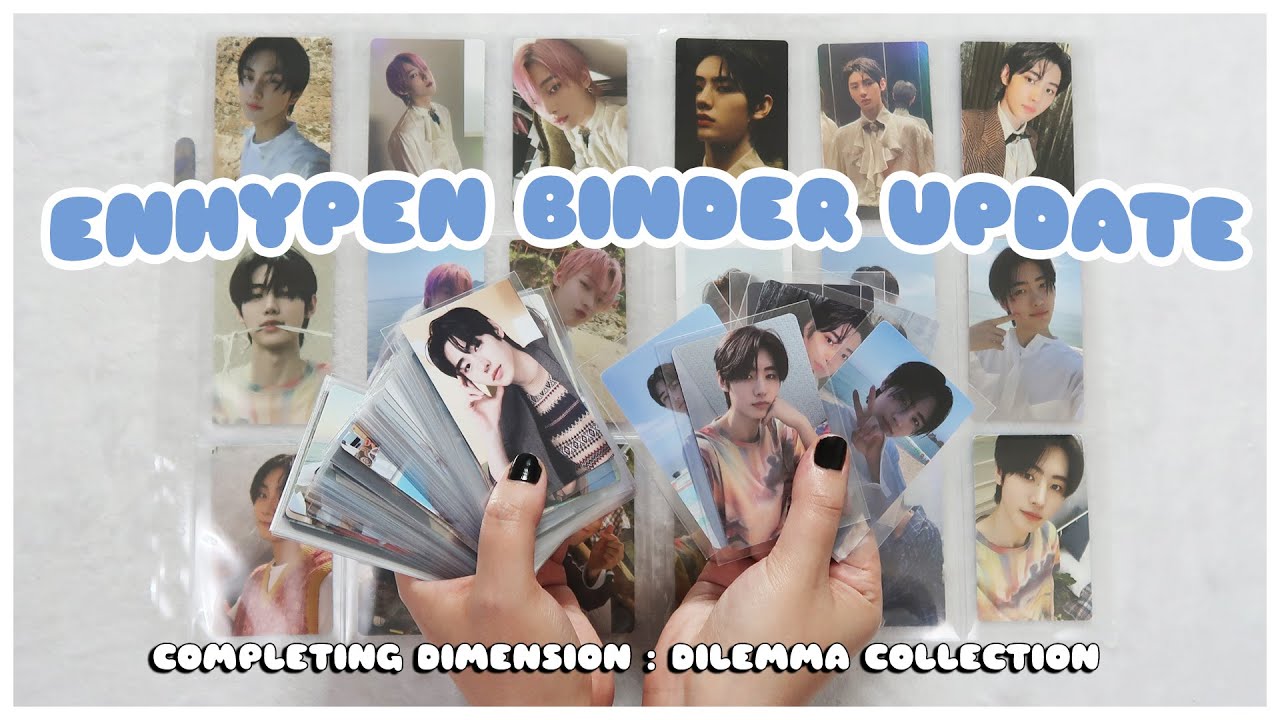 ☁️ Organizing + Storing New ENHYPEN Photocards in my Binder | Finishing Dimension Dilemma - Sunghoon