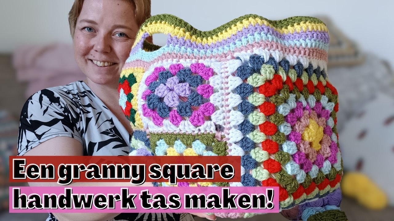 Handwerktas haken met granny squares | Creatieve haakinspiratie