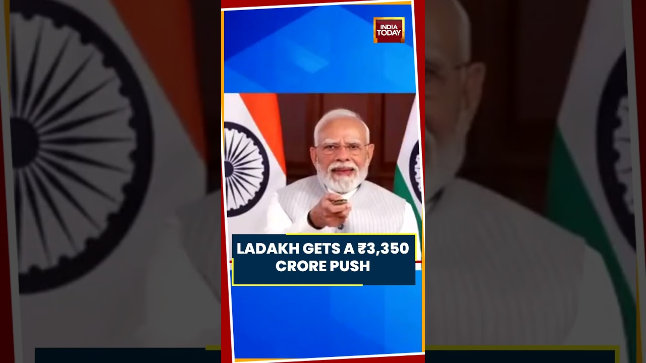 Ladakh Gets Projects Worth ₹3,350 Crore As PM Modi Inaugurates Development Works #shorts #pmmodi