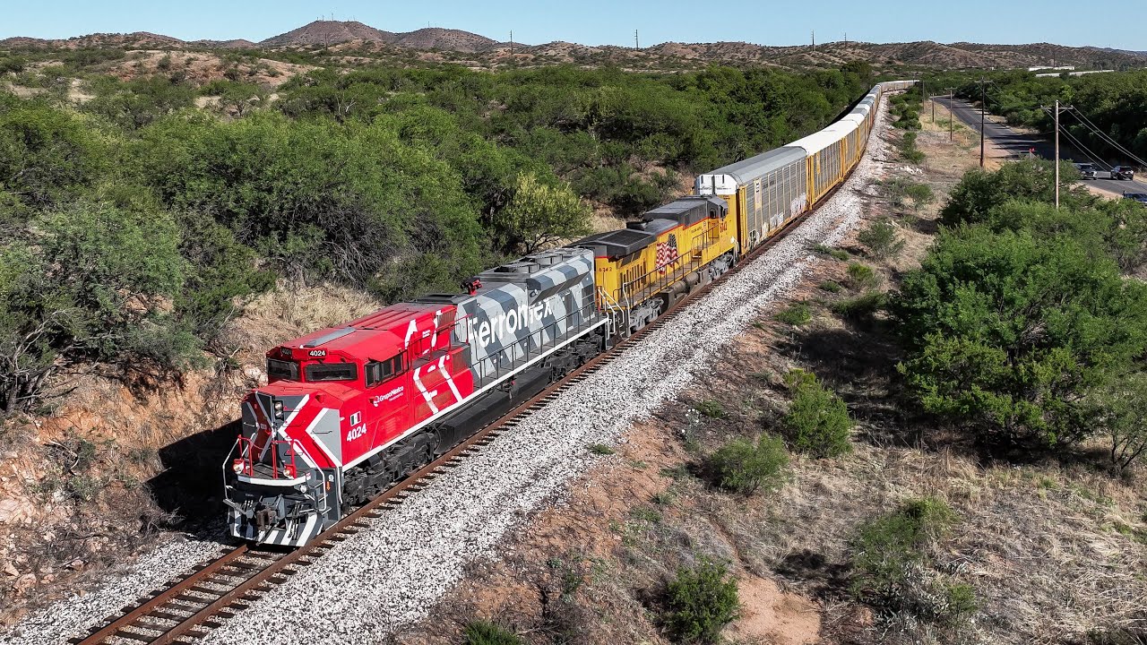 [4K] Ferromex 4024 New Zebra Scheme Leading in Arizona!