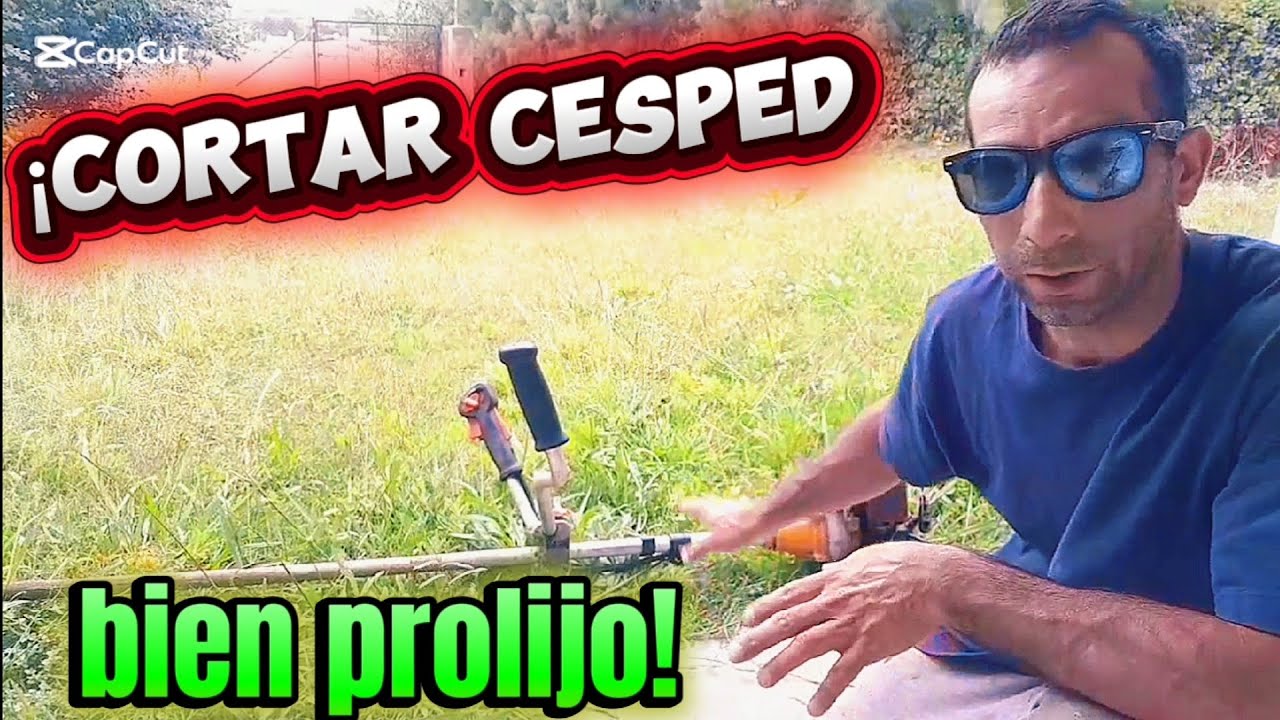 COMO CORTAR PASTO O CÉSPED PROLIJO CON DESMALEZADORA O DESBROZADORA O BORDADORA EN CASA O JARDÍNES