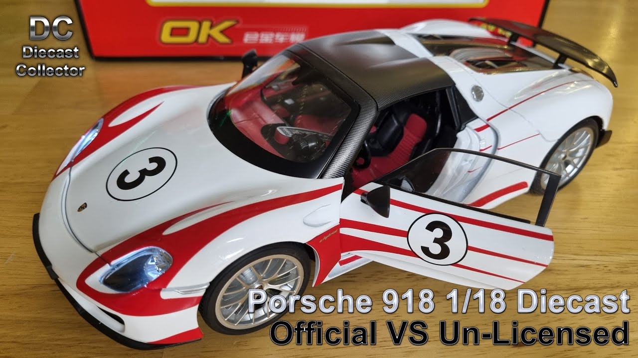 OK model - Porsche 918 Spyder VS Welly Porsche Museum Edition - 1/18 Diecast - Full Review