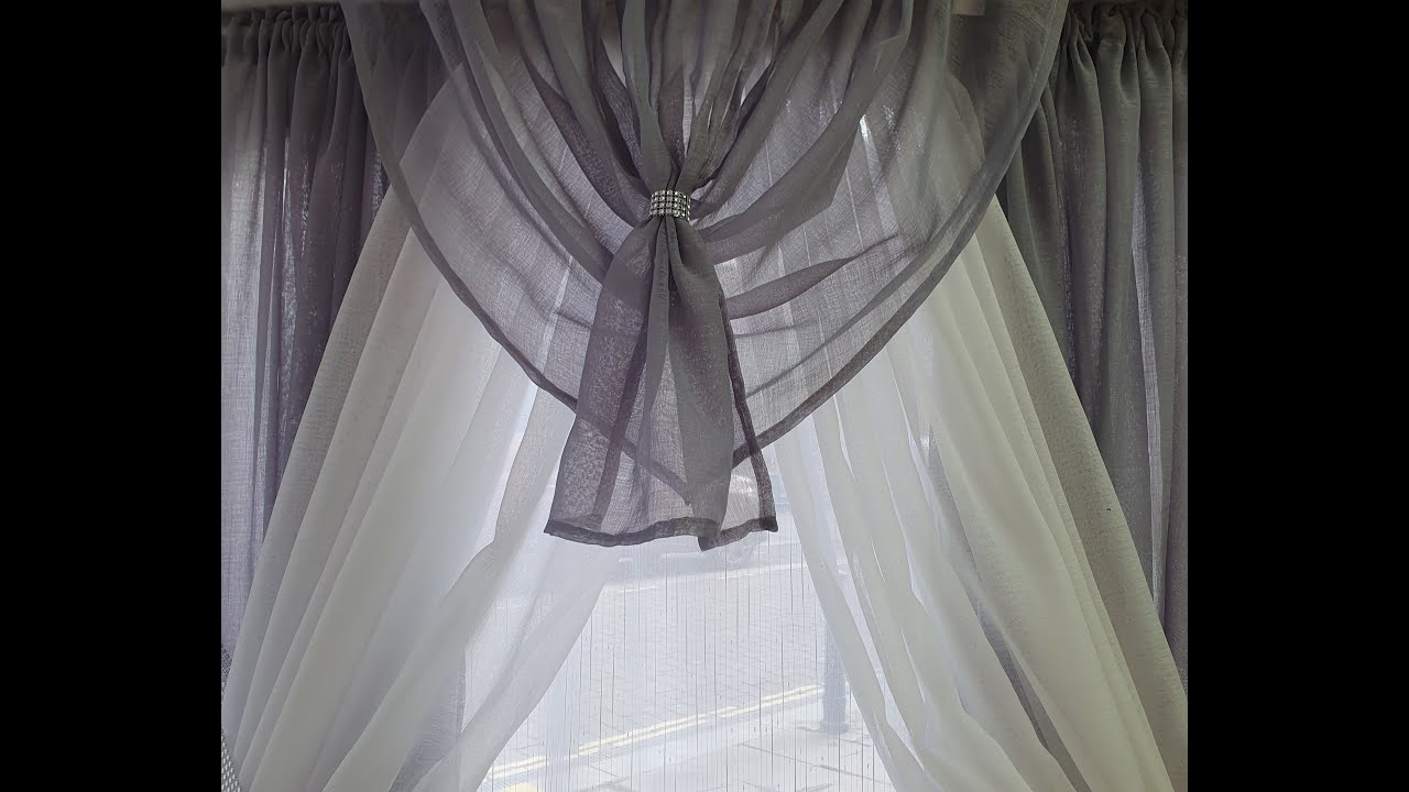 Single voile swag ideas. Just another window display.