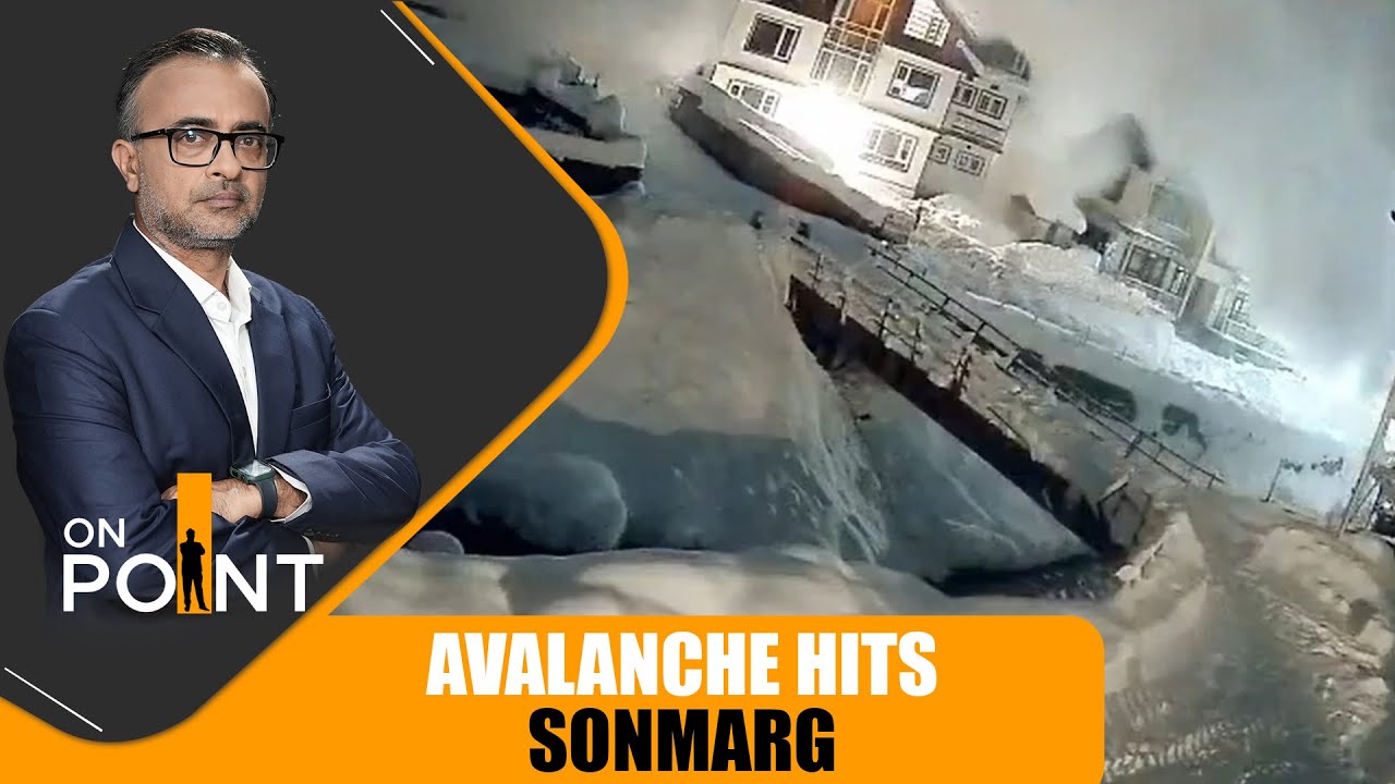 Sonamarg Avalanche Caught On CCTV | Massive Snow Slide, No Casualties | ON POINT | News9