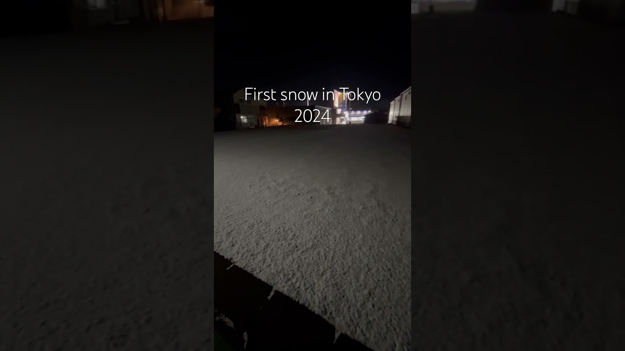 Excited for the first snow in tokyo 2024 #snow #tokyo #2024 #vlog