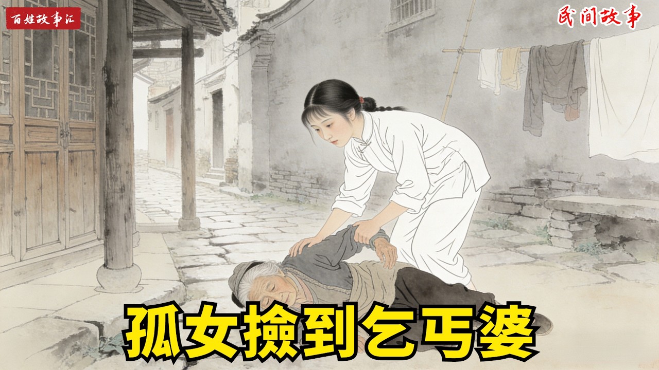 孤女心善，救回路邊暈倒的乞丐婆，不料乞丐婆竟是豪門主母...#故事頻道 #民間故事#有聲書 #睡前故事#中國文化#故事分享