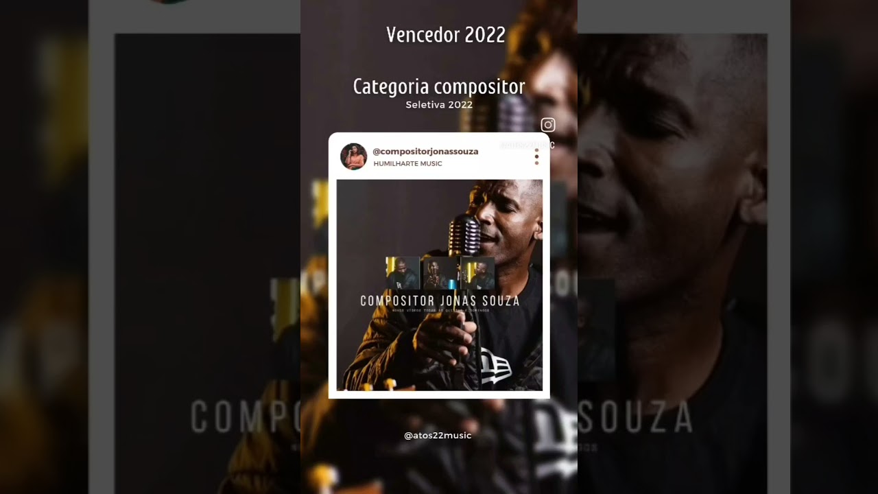 Compositor vencedor do HUMILHARTE MUSIC 2022 