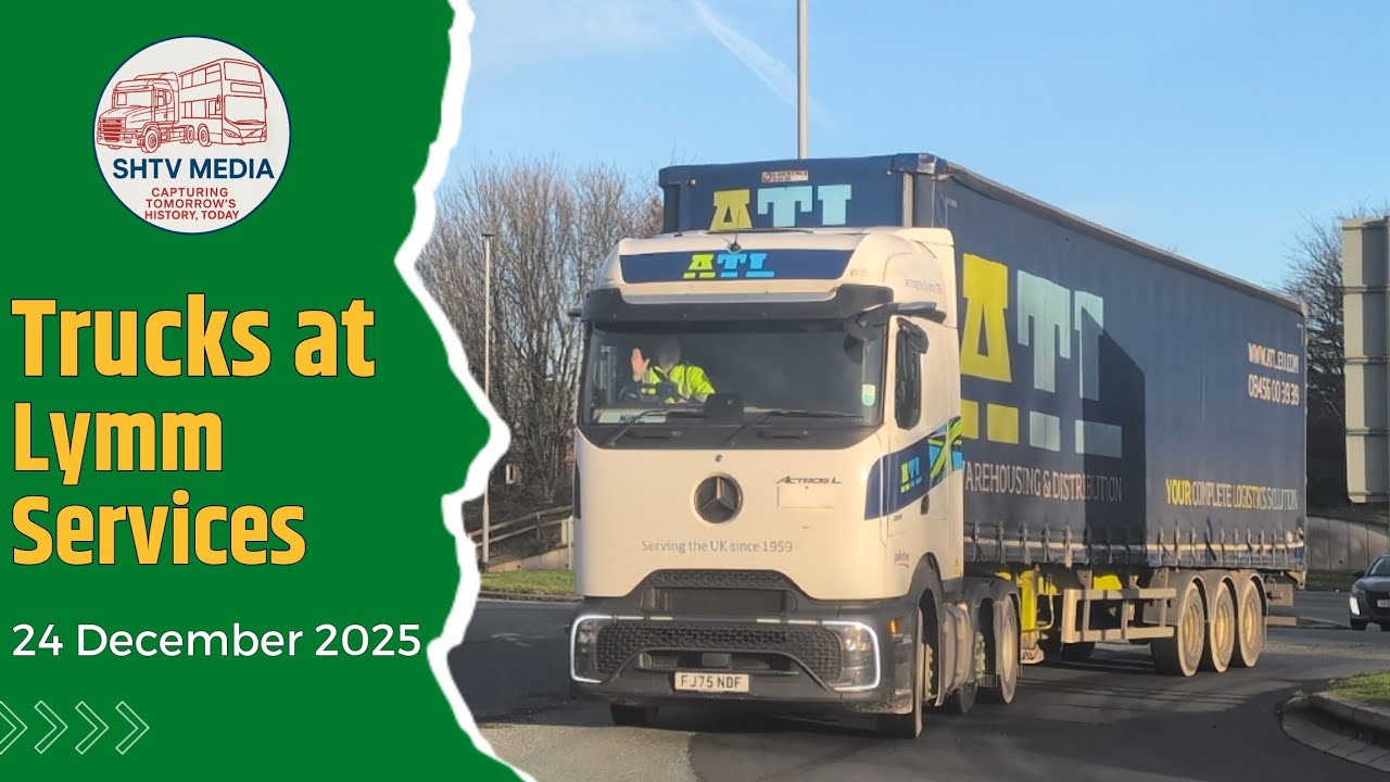 Truck Spotting at Lymm Truckstop | UK & European Trucks – Filmed 24 December 2025
