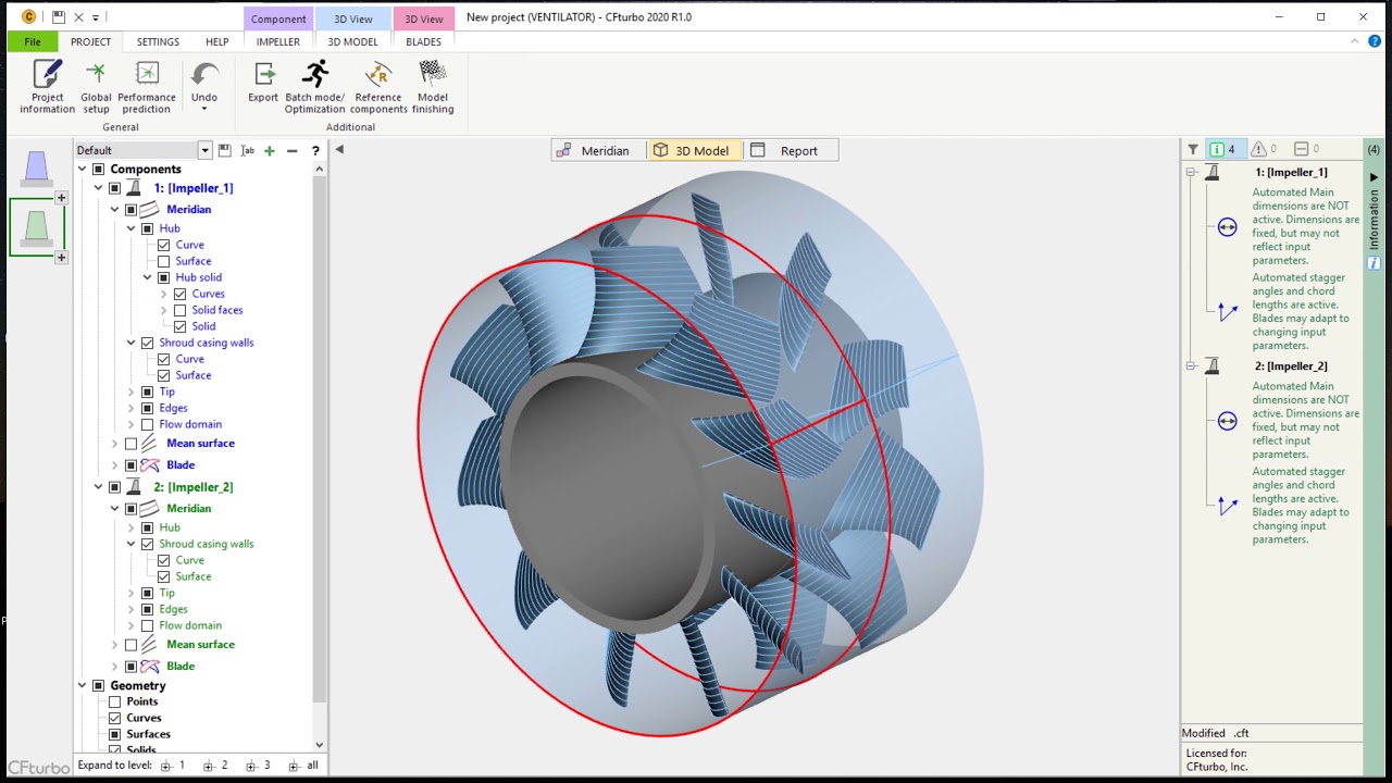 CFturbo Contra-rotating Fan Demo