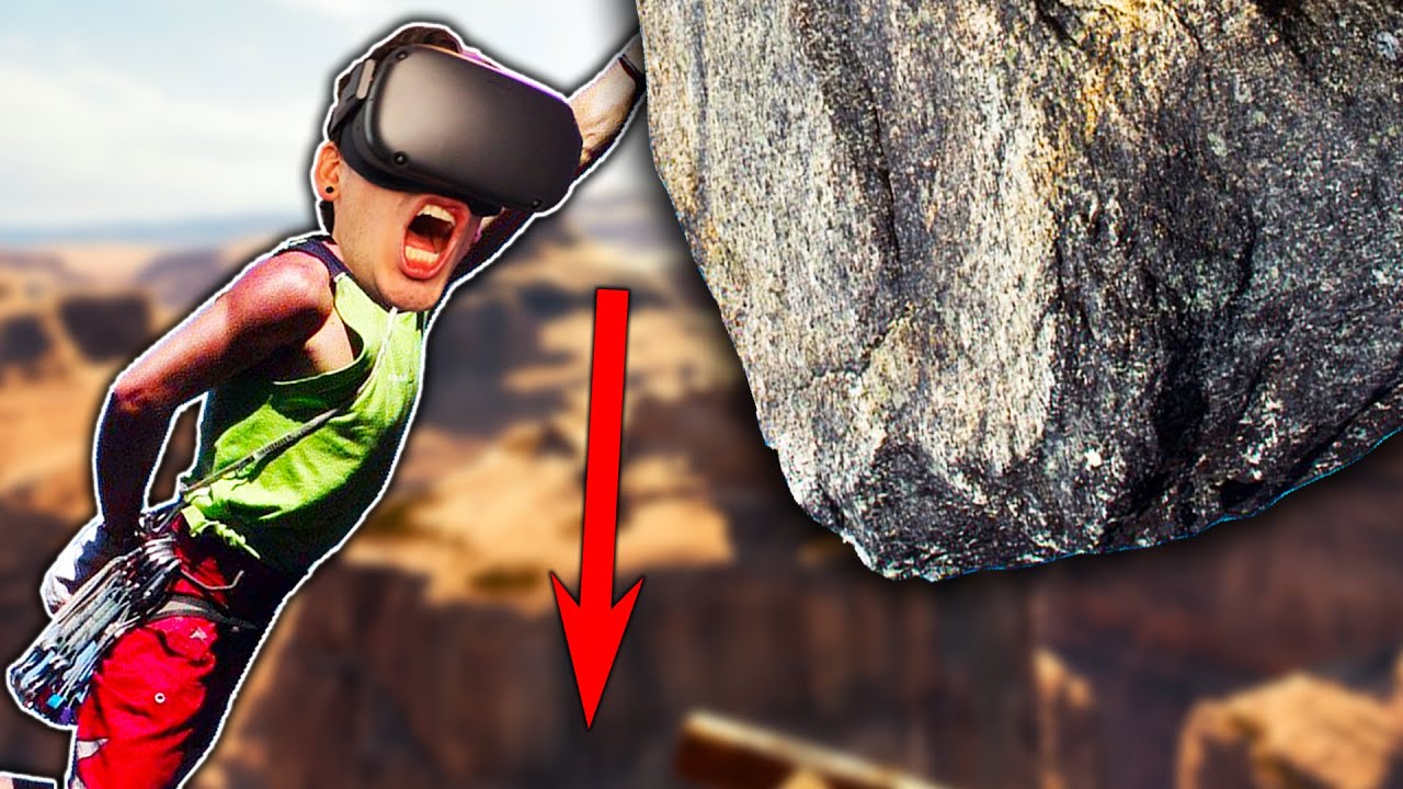 I FELL OFF A MOUNTAIN IN VR! (The Climb)