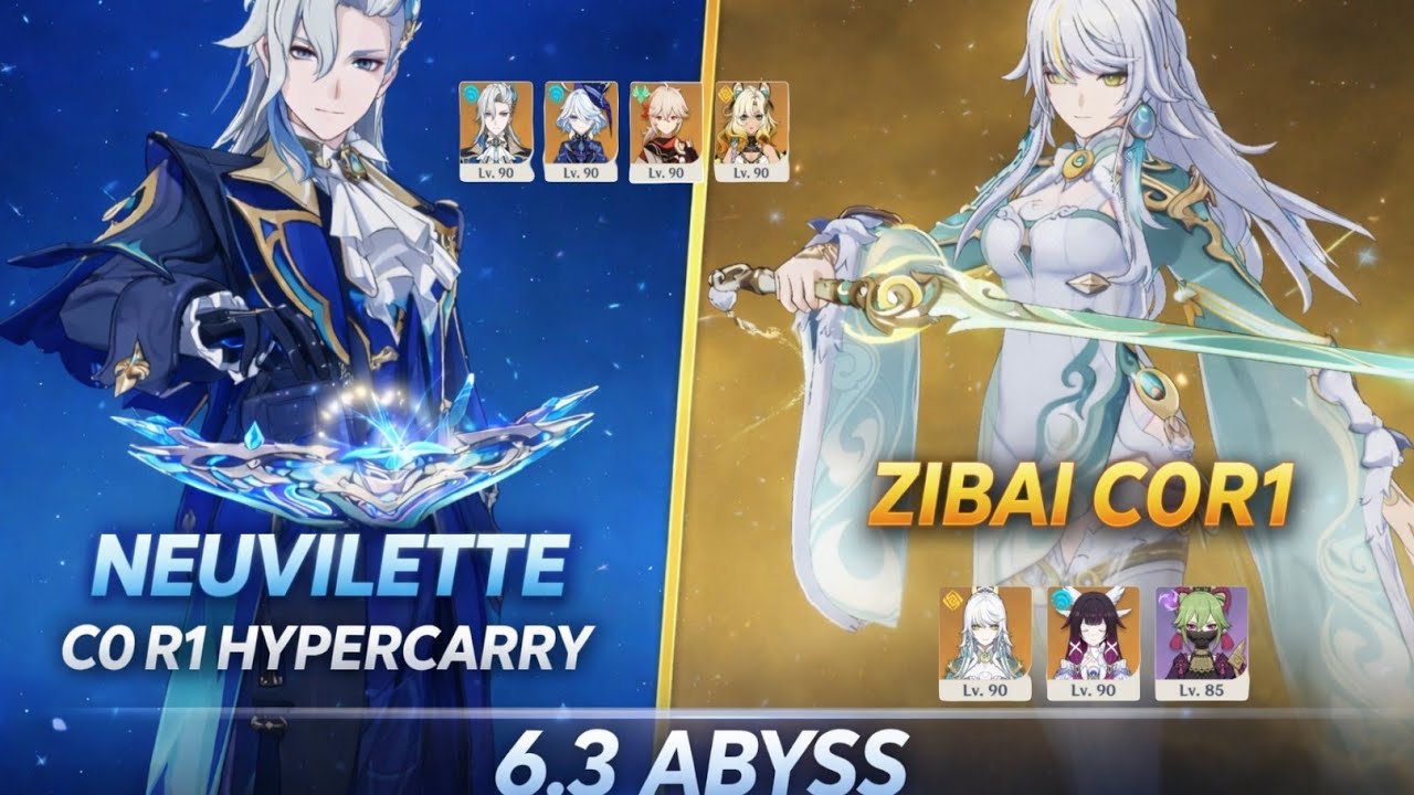 C0R1 Neuvillette Hypercarry & Zibai Bina Duo DOMINATE 6.3 Abyss