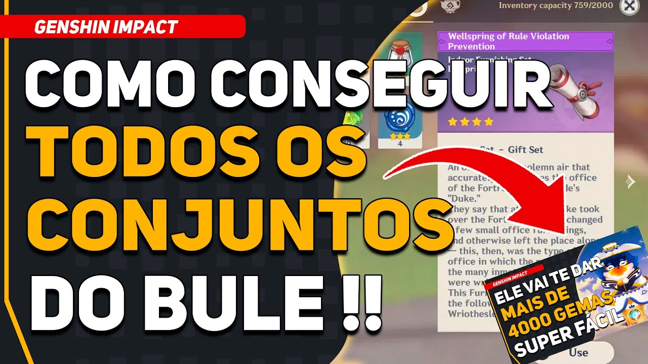 COMO CONSEGUIR TODOS os Conjuntos de Mobília dos Personagens | Genshin Impact