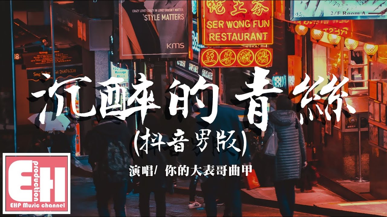 你的大表哥曲甲 - 沉醉的青絲（抖音男版）『如果回憶容易 我會想你念你，假裝你在這裡。』【動態歌詞Lyrics】