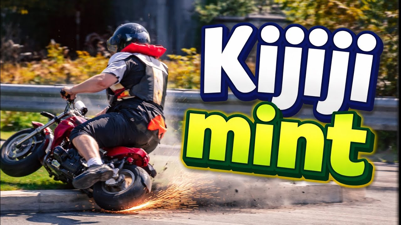 crashing a guys mini bike on purpose to get his reaction. hilarity ensues!￼