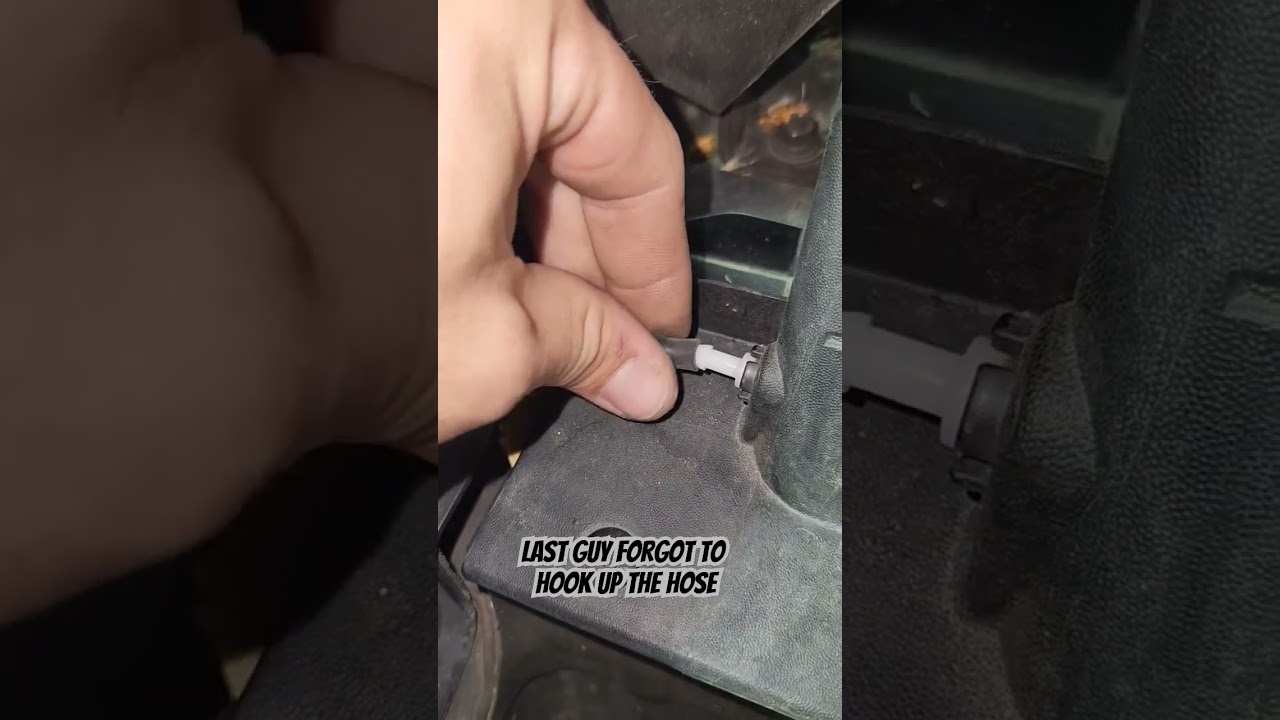 Windshield washer fluid not working? The last guy forgot to hook the hose back up.  Now it works!