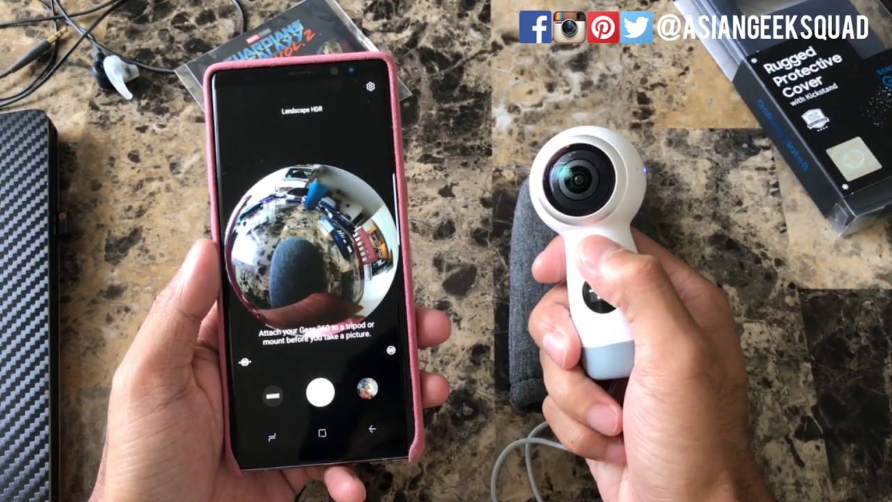 Pairing your Gear 360 with your Samsung Galaxy Note 8!