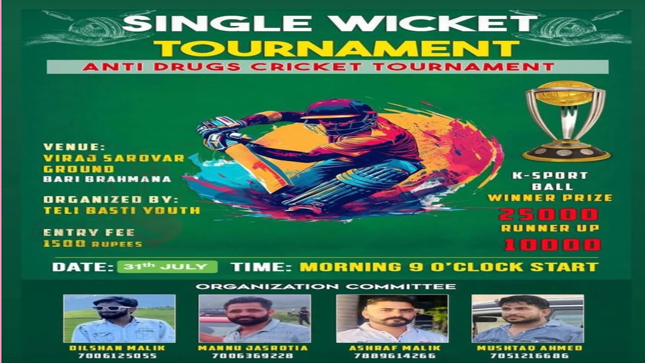 1st round matches in single wicket tournament at teli basti bari brahmna #trending #jammusmartcity #