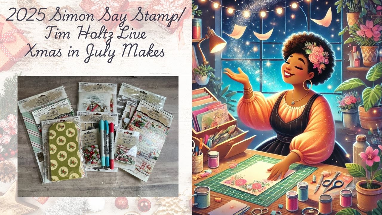 Tim Holtz's, 2025 Holiday Collage Christmas in July live | Collage Project Share
