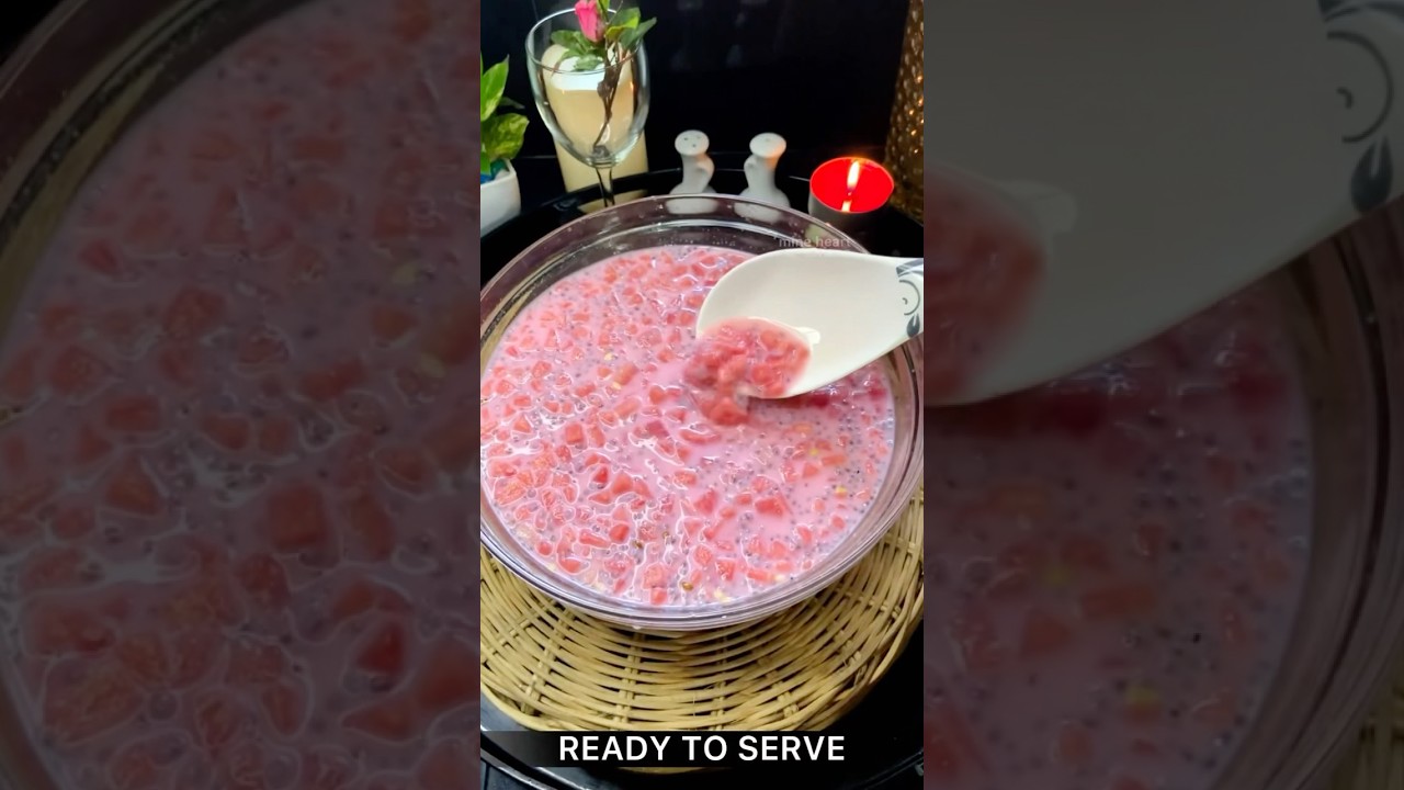 Rooh afza with milk & watermelon | tasty sharbat | how to make rooh afza | soul refresher.