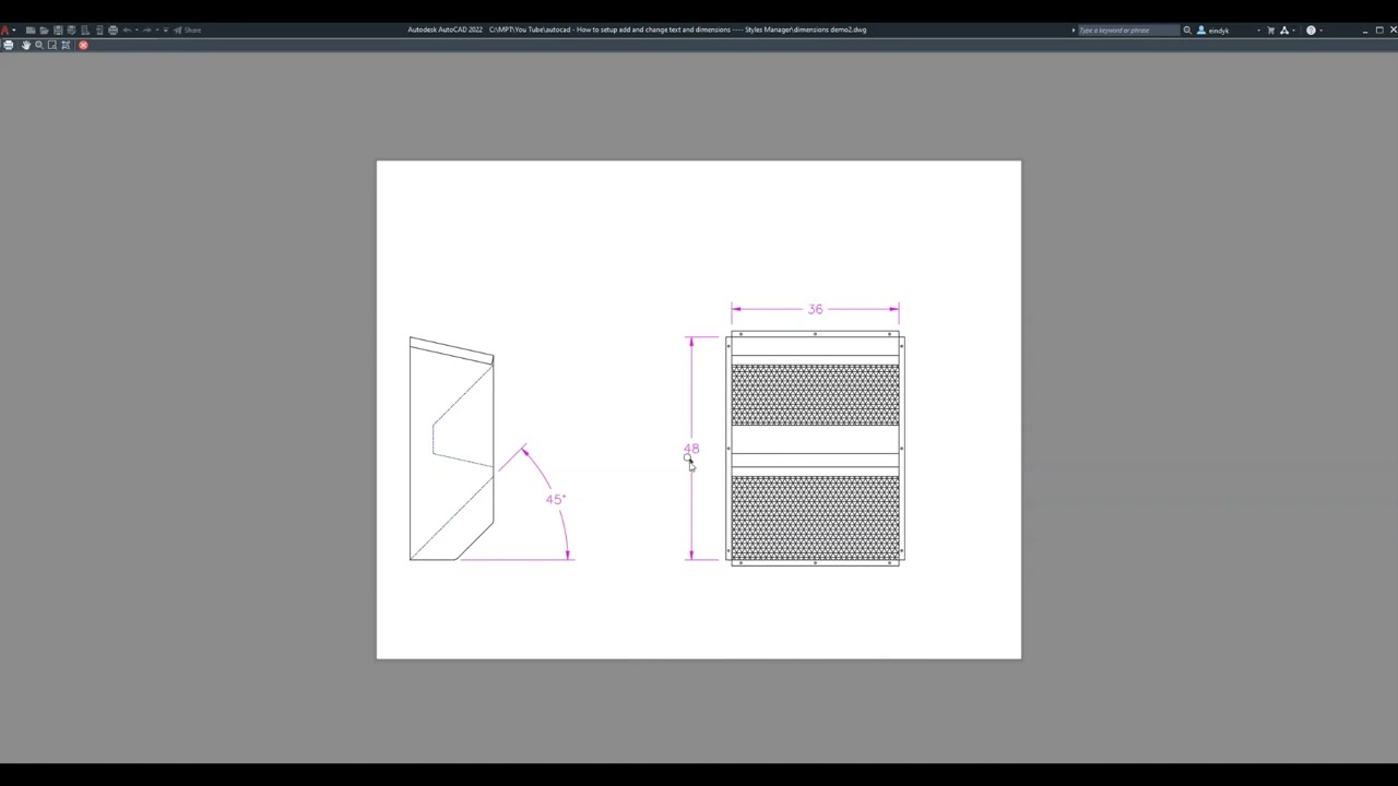 Autocad - How to setup, add, change and scale text and dimensions - Styles Manager