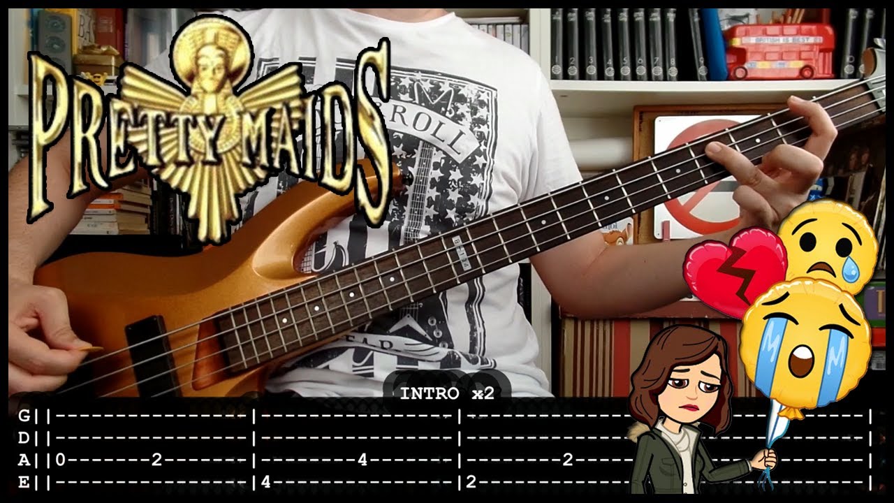 PRETTY MAIDS - Please don't leave me 😢 (bass cover w/ Tabs & lyrics)