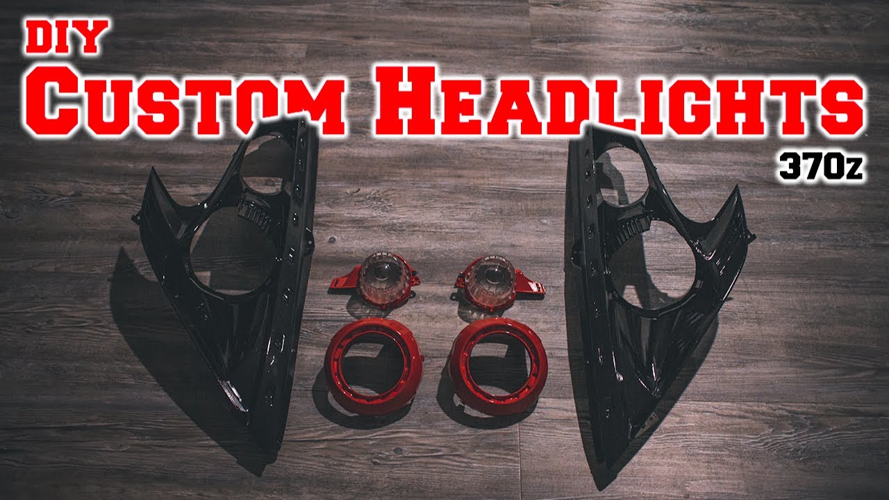 DIY PAINTED MY 370z HEADLIGHT HOUSING BLACK!