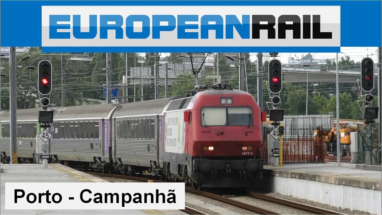 Comboios de Portugal Series 5600 locomotive 5615 + 5 Corail Carriages - Porto Campanhã Station