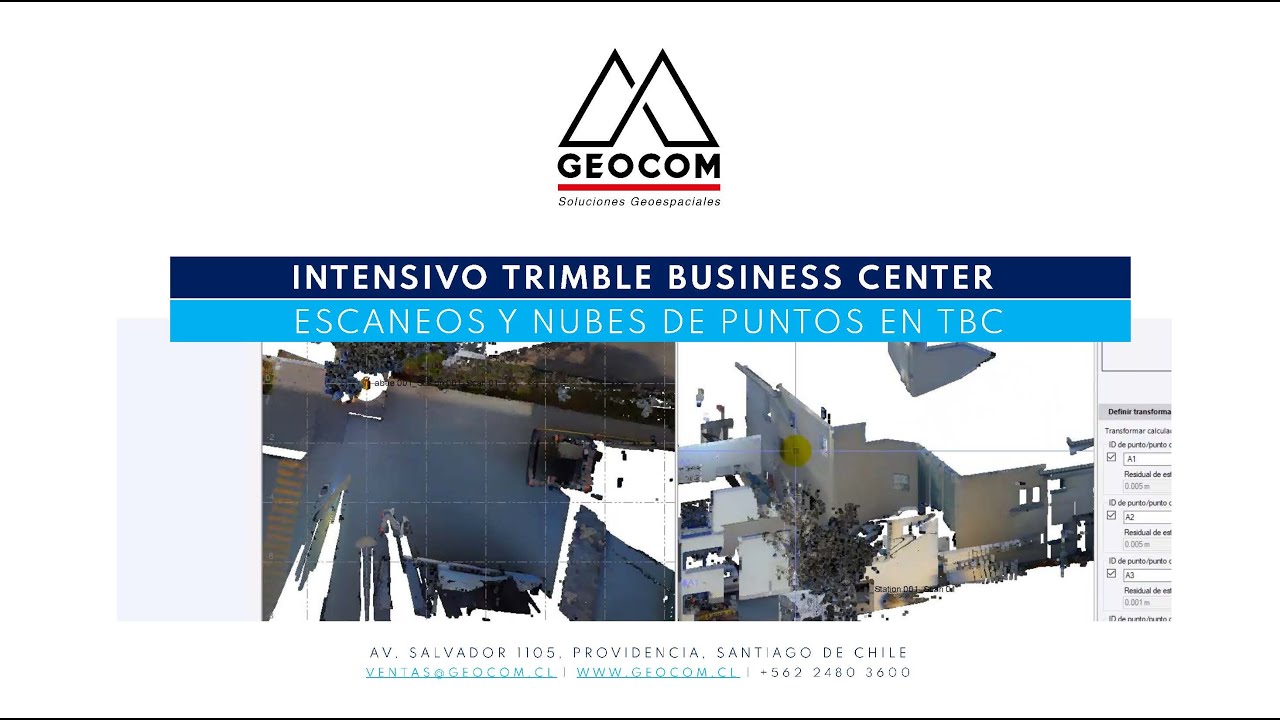 Día N°2  Intensivo Trimble Business Center | Webinar Escaneos y nubes de puntos en TBC