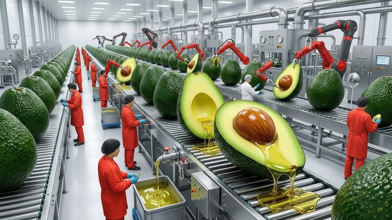 How AVOCADO OIL Is Made 🥑 From FARM to BOTTLE in a Cutting-Edge Factory