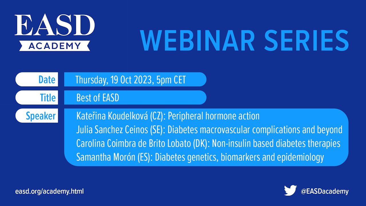 6th EASD Early Career Academy Webinar: Best of EASD