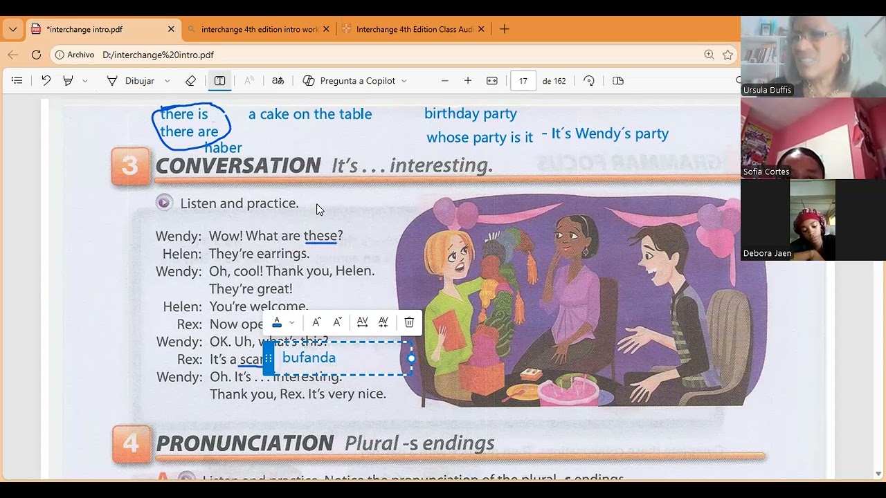 Clase de Inglés - miércoles de 18 de febrero 2026