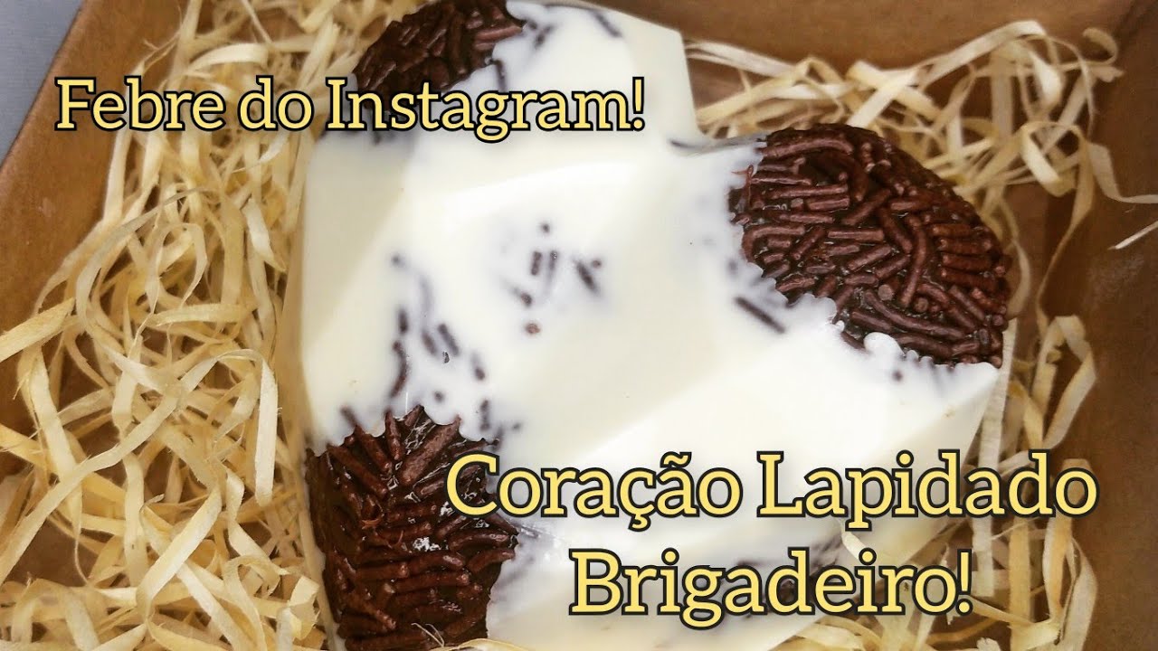Coração Lapidado Brigadeiro! A tendência do Instagram!!!