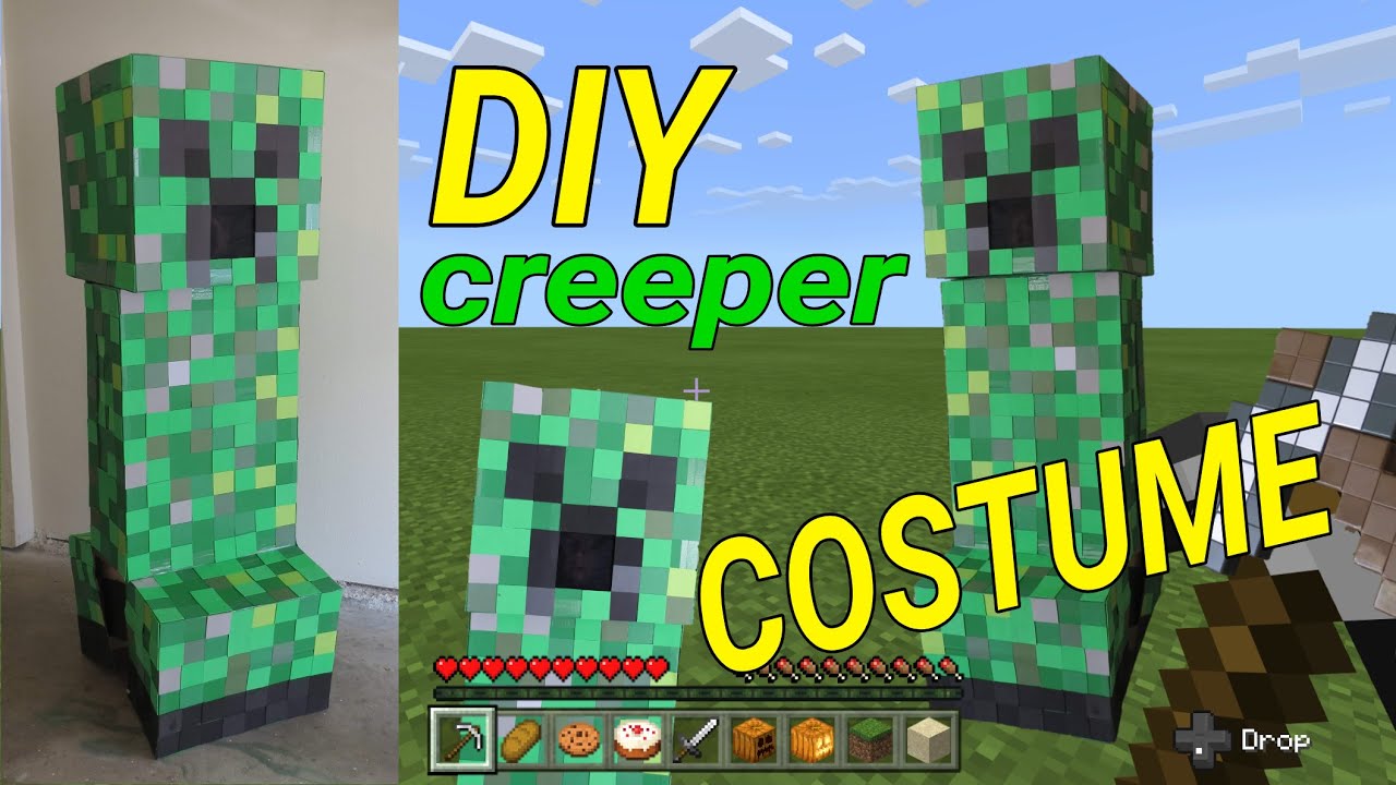 Обучающее видео по созданию костюма Крипера из Minecraft | Некоторые терпят неудачу?