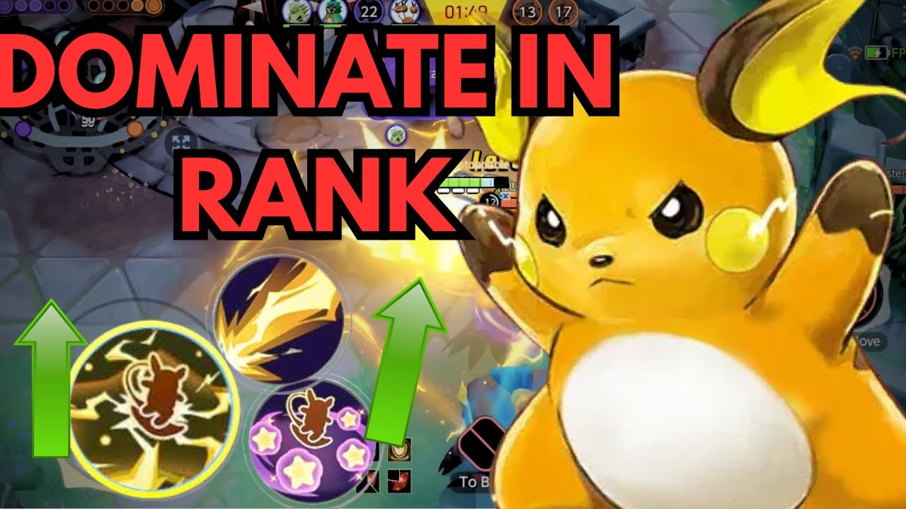 This Is  Best Moveset Of ALOLAN RAICHU In RANK 🏆 Match | POKEMON UNITE #alolanraichu #pokemonunite 