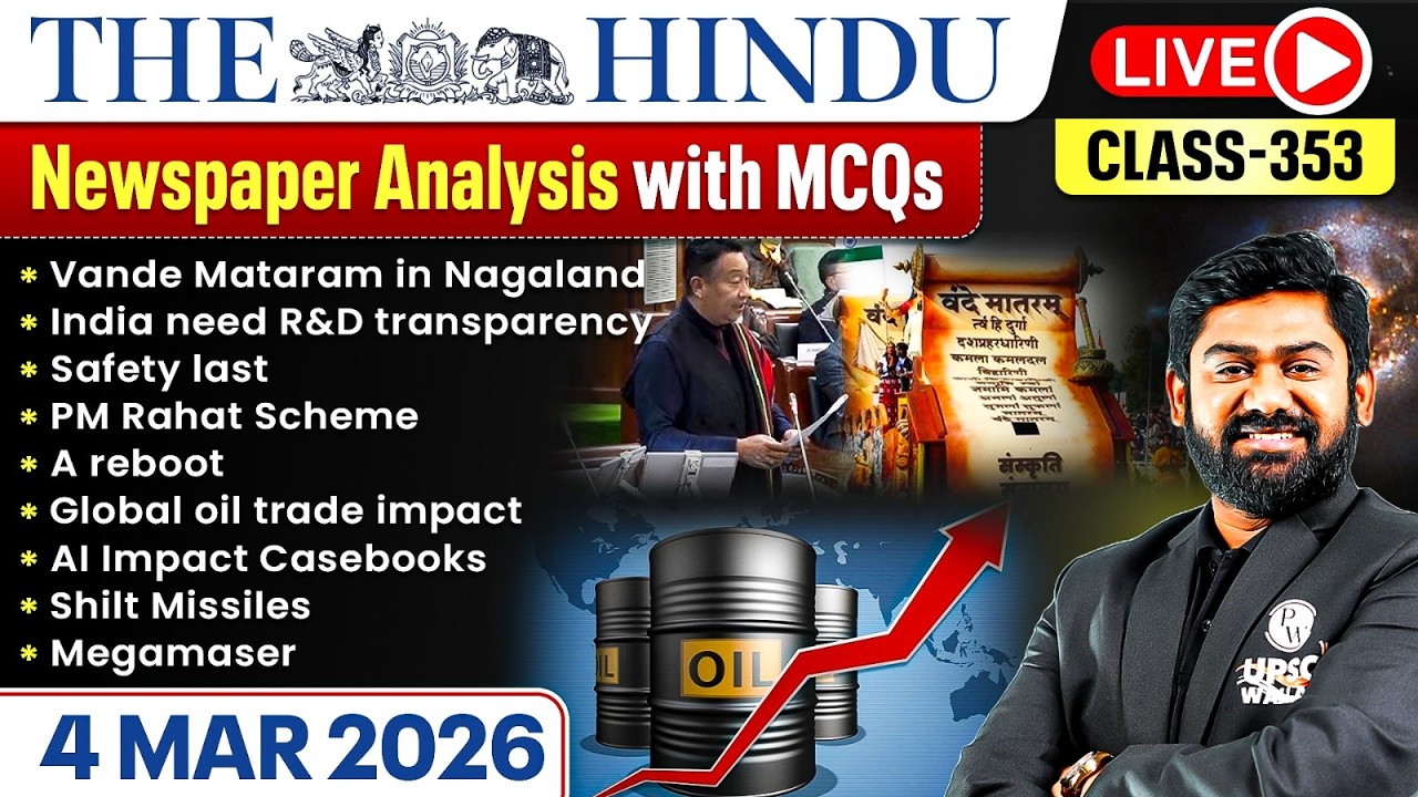 The Hindu Analysis - 4th March | The Hindu Newspaper Today with MCQs | Aasim Sir