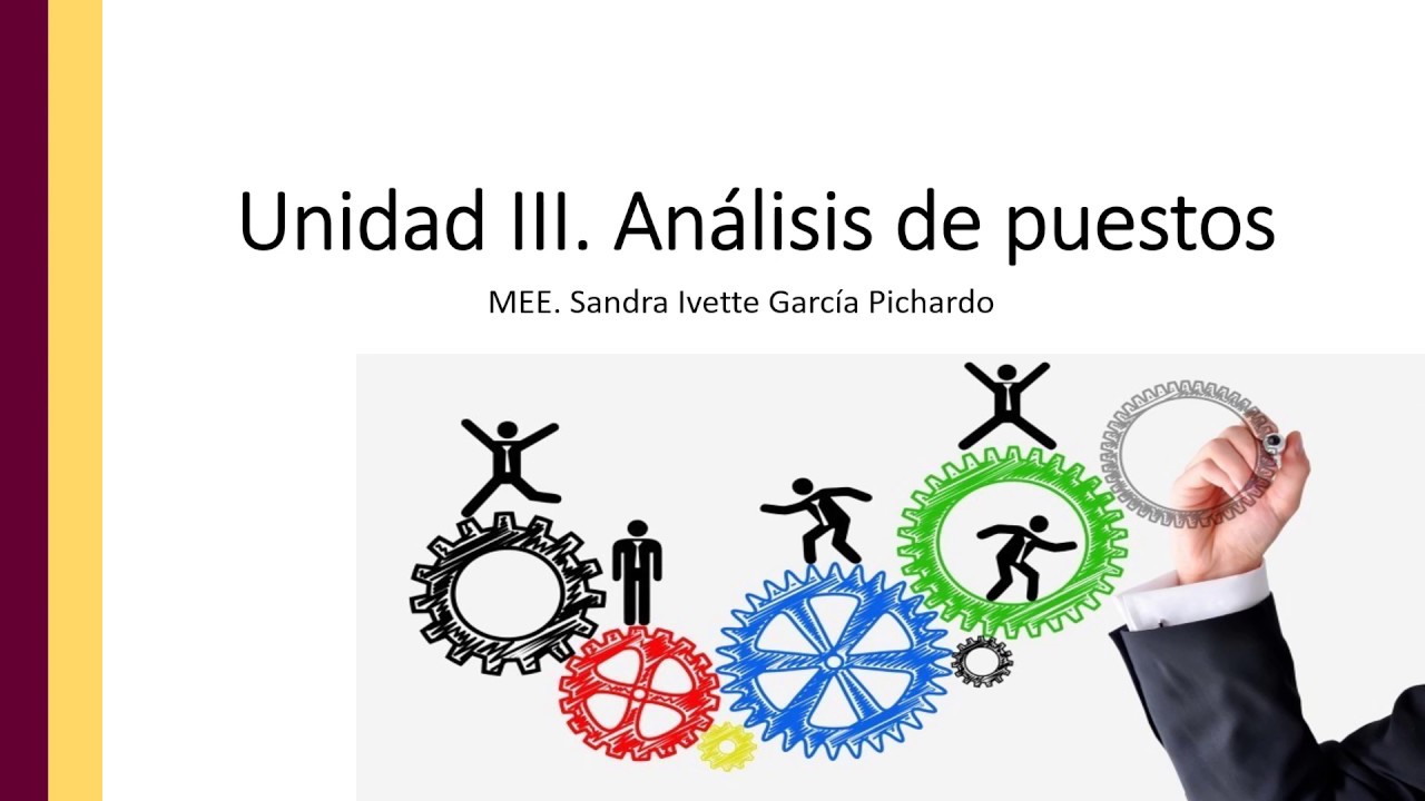 Análisis y descripción de puestos - Unidad 3 Administración de Recursos Humanos