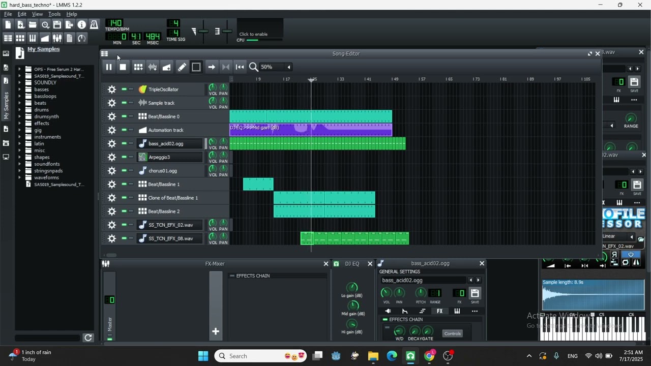 Acid techno made in LMMS Studio